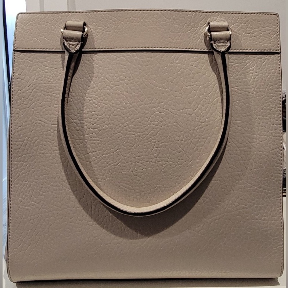 Kate Spade Perri Lane Bubbles Beige Leather Tote - Picture 2 of 7
